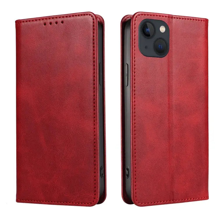 Calf Texture Magnetic Flip Leather Phone Case For iPhone 14 For iPhone 14 Plus For iPhone 14 Pro For iPhone 14 Pro Max