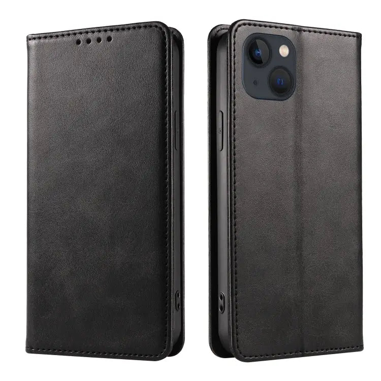 Calf Texture Magnetic Flip Leather Phone Case For iPhone 14 For iPhone 14 Plus For iPhone 14 Pro For iPhone 14 Pro Max
