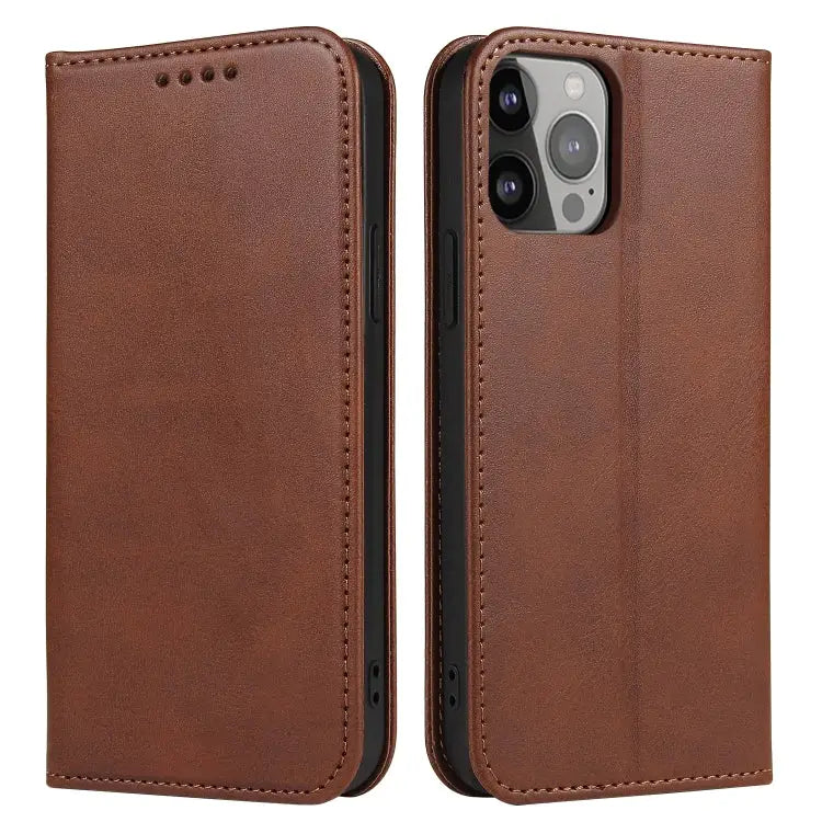 Calf Texture Magnetic Flip Leather Phone Case For iPhone 14 For iPhone 14 Plus For iPhone 14 Pro For iPhone 14 Pro Max