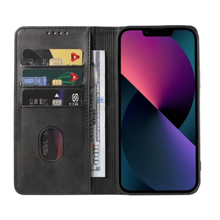 Calf Texture Magnetic Flip Leather Phone Case For iPhone 14 For iPhone 14 Plus For iPhone 14 Pro For iPhone 14 Pro Max