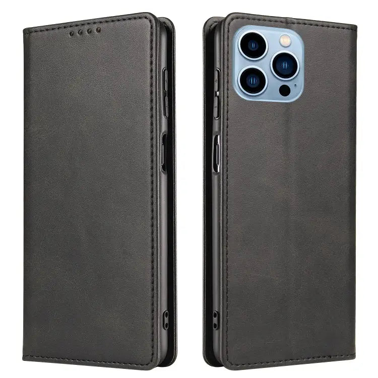 Calf Texture Magnetic Flip Leather Phone Case For iPhone 14 For iPhone 14 Plus For iPhone 14 Pro For iPhone 14 Pro Max