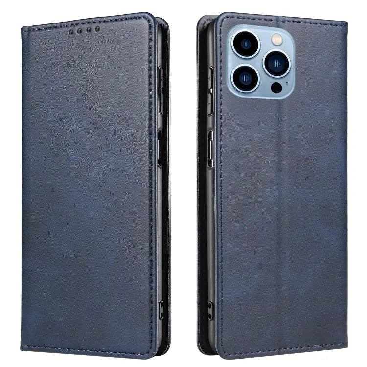 Calf Texture Magnetic Flip Leather Phone Case For iPhone 14 For iPhone 14 Plus For iPhone 14 Pro For iPhone 14 Pro Max