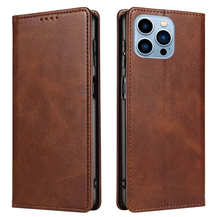 Calf Texture Magnetic Flip Leather Phone Case For iPhone 14 For iPhone 14 Plus For iPhone 14 Pro For iPhone 14 Pro Max