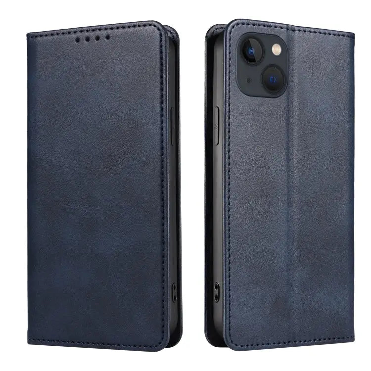 Calf Texture Magnetic Flip Leather Phone Case For iPhone 14 For iPhone 14 Plus For iPhone 14 Pro For iPhone 14 Pro Max