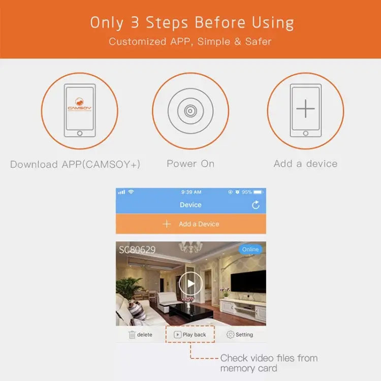 CAMSOY C2 Intelligent Bluetooth Monitor HD Night Vision WIFI Remote Monitor Camera CAMSOY - CAMSOY