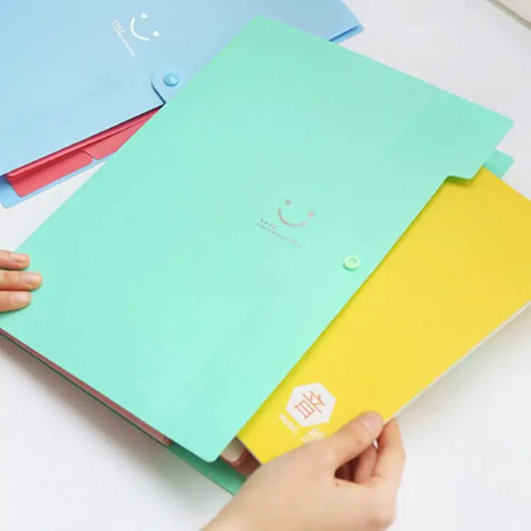Candy Color Document Bag Multilayer 5 Into the Folder Random Color Delivery - A201