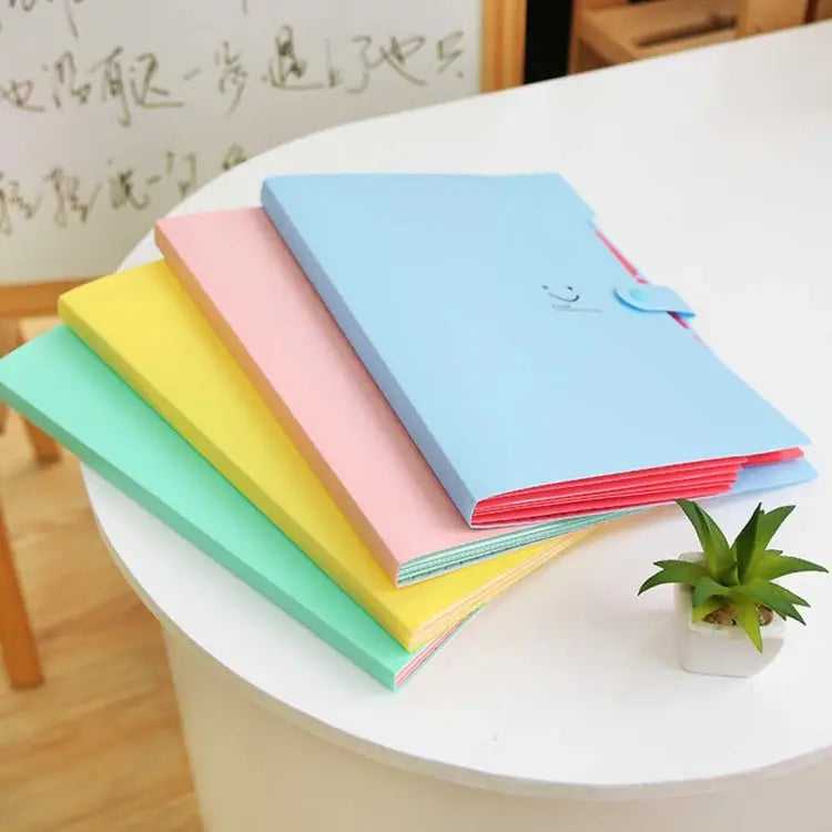 Candy Color Document Bag Multilayer 5 Into the Folder Random Color Delivery - A201