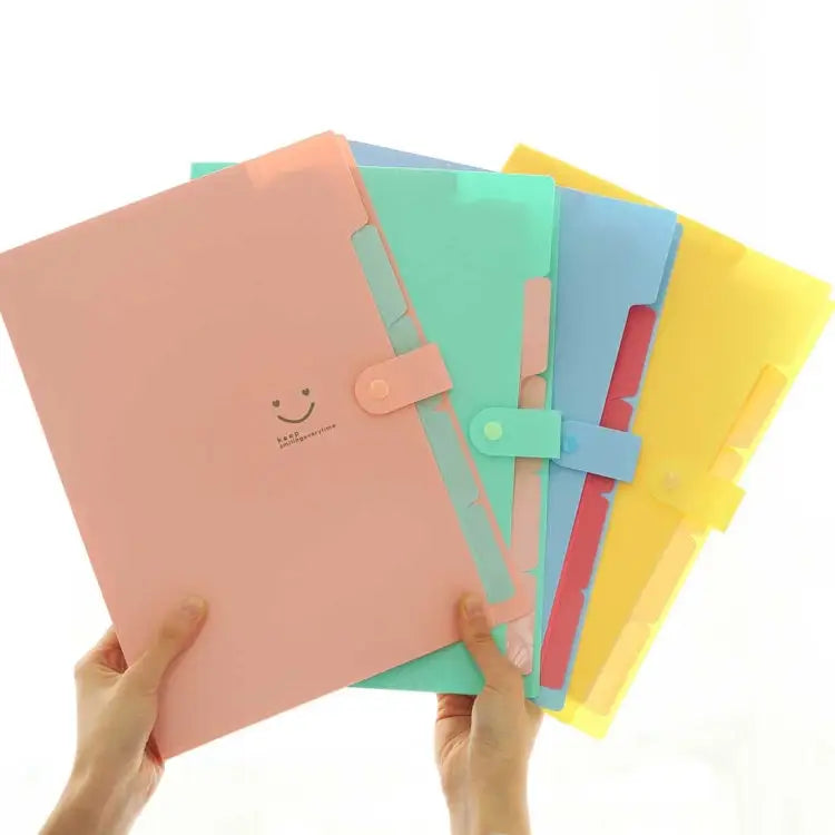 Candy Color Document Bag Multilayer 5 Into the Folder Random Color Delivery - A201