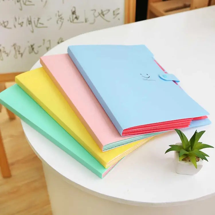 Candy Color Document Bag Multilayer 5 Into the Folder Random Color Delivery - A201