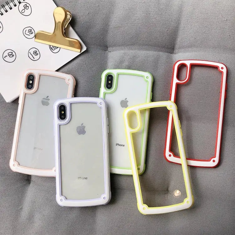 Candy-Colored TPU Transparent Shockproof Case For iPhone X / XS For iPhone XR For iPhone XS Max - For iPhone XR
