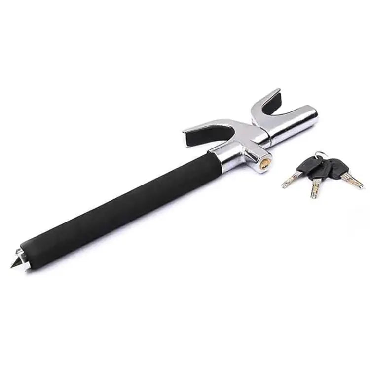 Car Adjustable Telescopic U Shape Steering Wheel Lock Anti-theft Cipher Lock with Safety Hammer with Safety Hammer