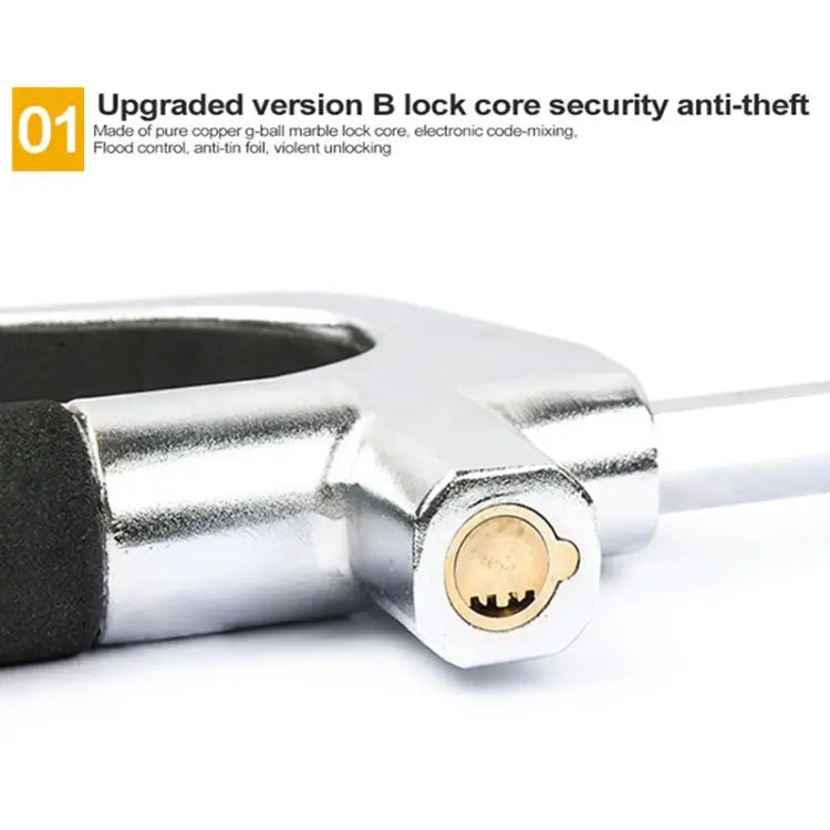 Car Adjustable Telescopic U Shape Steering Wheel Lock Anti-theft Cipher Lock with Safety Hammer with Safety Hammer