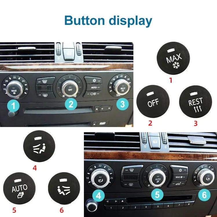 Car Air Conditioner Panel Switch Button LEFT Key 6131 9250 196-1 for BMW E60 2003-2010 Left Driving LEFT - LEFT