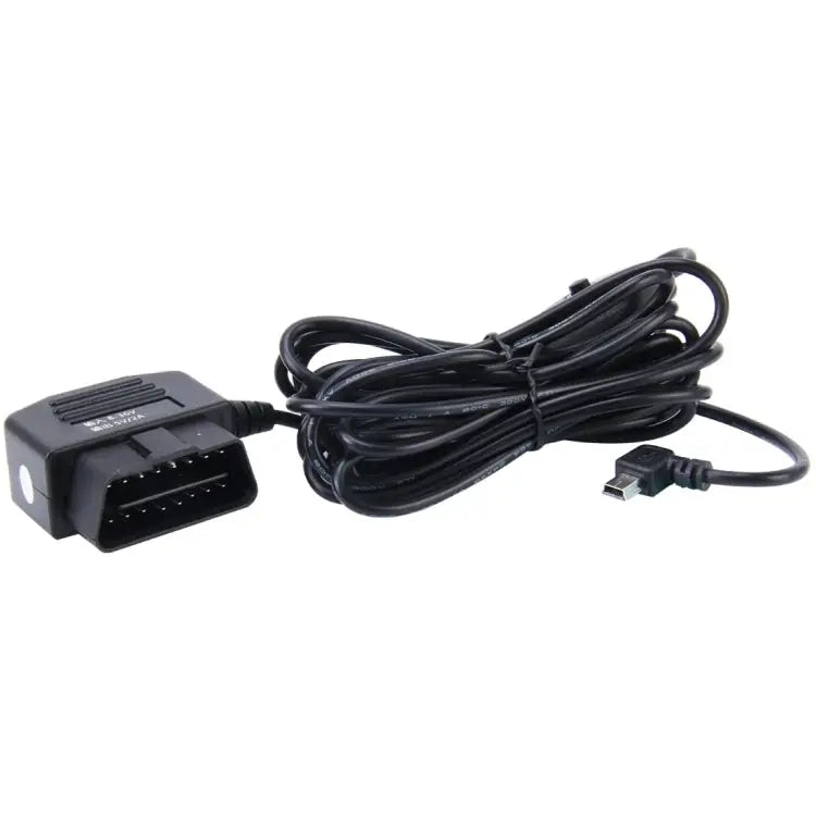 Car Auto 16Pin OBDII Charging Cable Mini 5 Pin USB Power Adapter with Switch Button for GPS Tablet E-dog Phone Cable