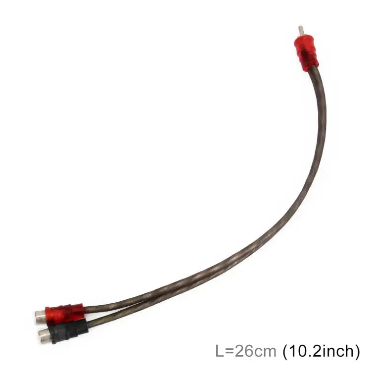 Car AV Audio Video 2 Female to 1 Male Copper Extension Cable Wiring Harness Cable Length: 26cm 2 Female to 1 Male