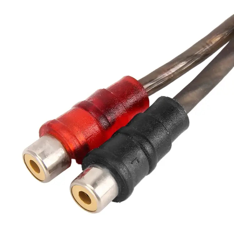 Car AV Audio Video 2 Female to 1 Male Copper Extension Cable Wiring Harness Cable Length: 26cm 2 Female to 1 Male