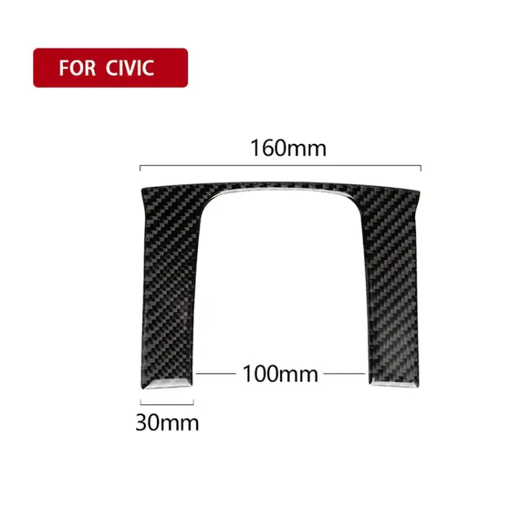 Car Carbon Fiber Gear Position Panel Decorative Sticker for Honda Tenth Generation Civic 2016-2019 Gear Position Pane