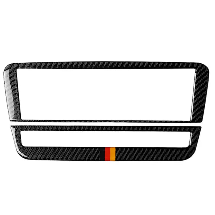 Car Carbon Fiber German Color Air Conditioning CD Panel Decorative Sticker for Mercedes-Benz A Class 2013-2018/B Class