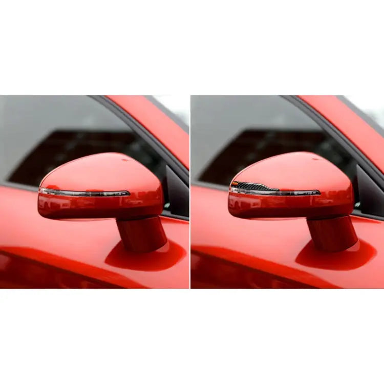 Car Carbon Fiber German Flag Pattern Rearview Mirror Anti-collision Sticker for Audi TT Left and Right Drive Universal