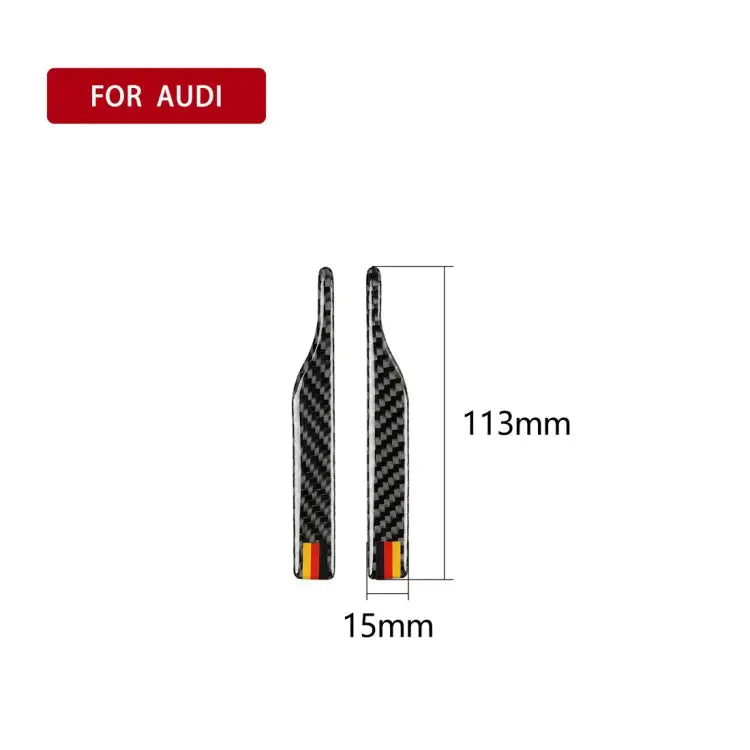 Car Carbon Fiber German Flag Pattern Rearview Mirror Anti-collision Sticker for Audi TT Left and Right Drive Universal