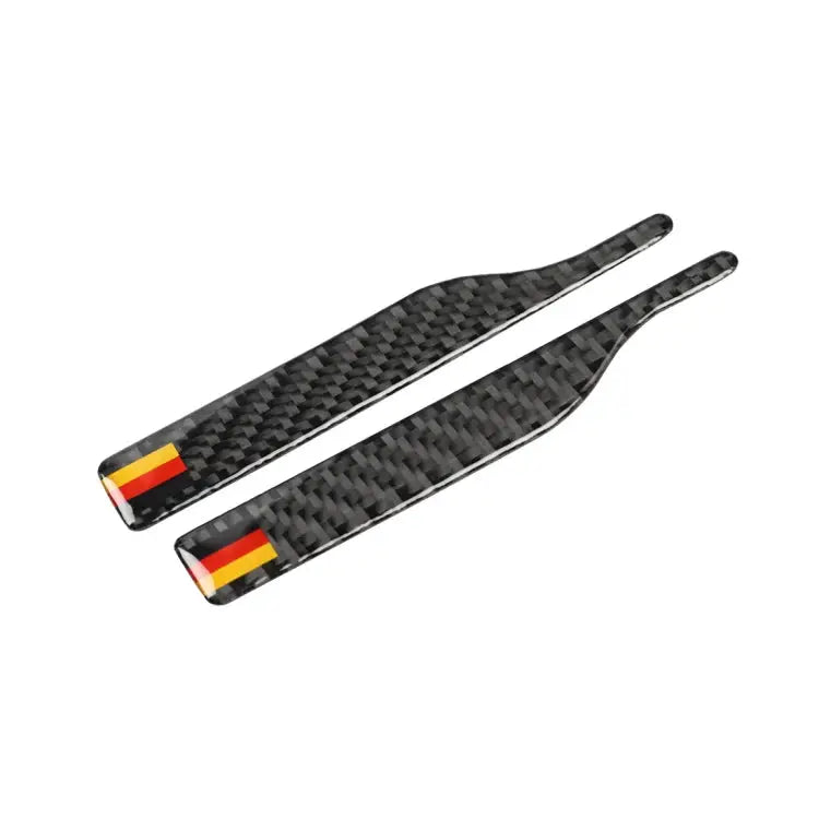 Car Carbon Fiber German Flag Pattern Rearview Mirror Anti-collision Sticker for Audi TT Left and Right Drive Universal