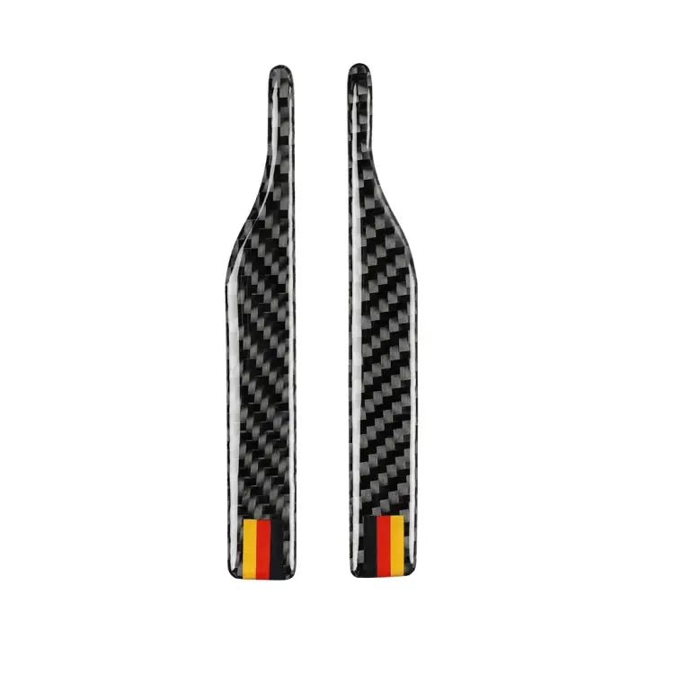 Car Carbon Fiber German Flag Pattern Rearview Mirror Anti-collision Sticker for Audi TT Left and Right Drive Universal