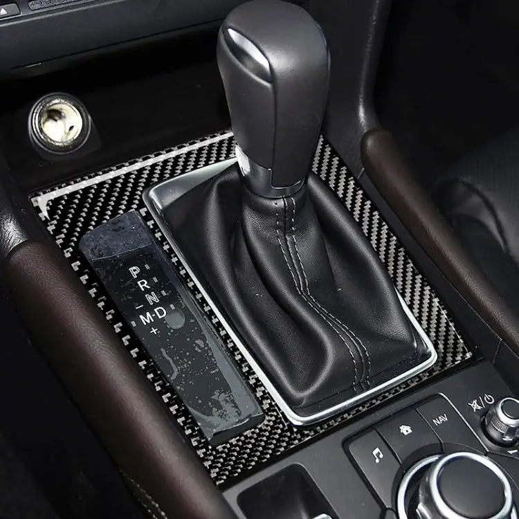 Car Carbon Fiber Left Drive Gear Frame B Decorative Sticker for Mazda Axela 2017-2018 Left Drive Gear Frame B - Left