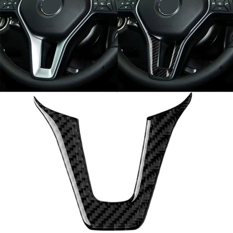 Car Carbon Fiber Steering Wheel Decorative Sticker for Mercedes-Benz Steering Wheel - Steering Wheel