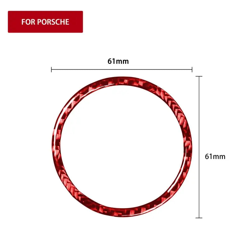 Car Carbon Fiber Stopwatch Ring Decorative Sticker for Porsche Macan 2014-2021 Left and Right Drive Universal Stopwatch