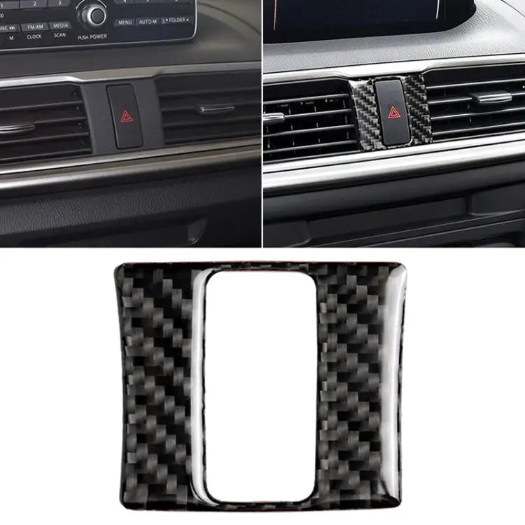 Car Carbon Fiber Warning Light Decorative Sticker for Mazda Axela 2013-2018 Warning Light - Warning Light