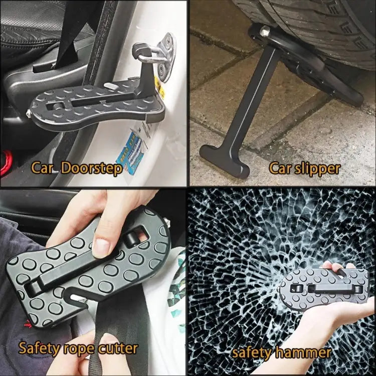 Car Doorstep Vehicle Rooftop Roof Rack Assistance Easy Install The Door Step Hooked On Car Truck SUV Portable Safety