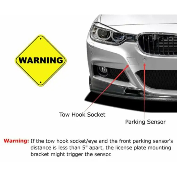 Car Front Bumper Tow Hook License Plate Mounting Bracket Holder for Mazda / Lexus For Mazda / Lexus - For Mazda / Lexus