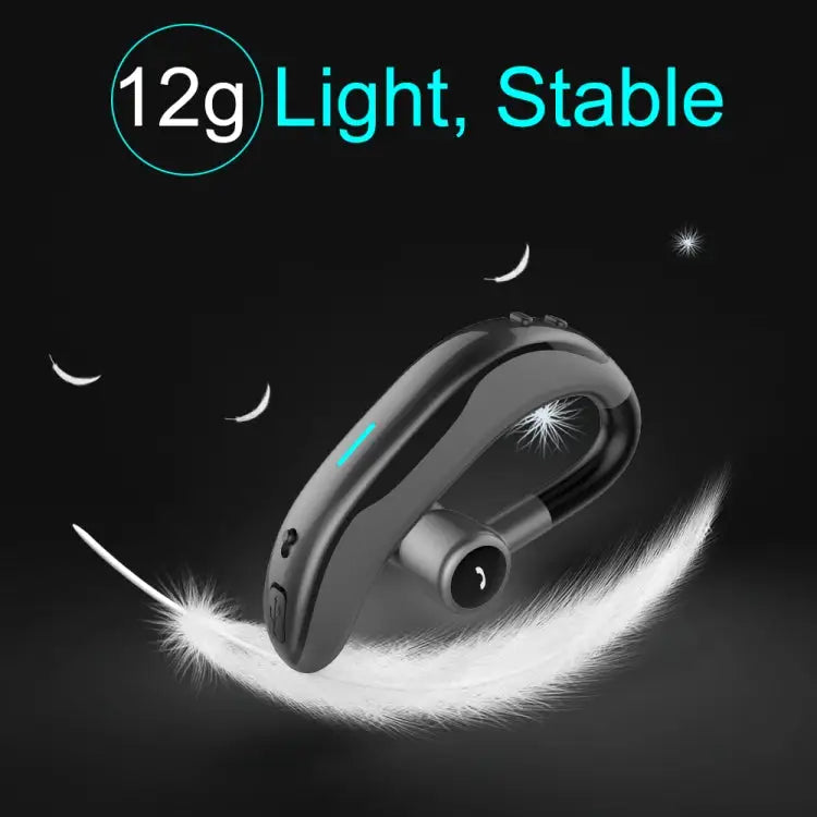 Car Handfree Wireless Ear-hook Bluetooth Earphone with Microphone - Black Green
