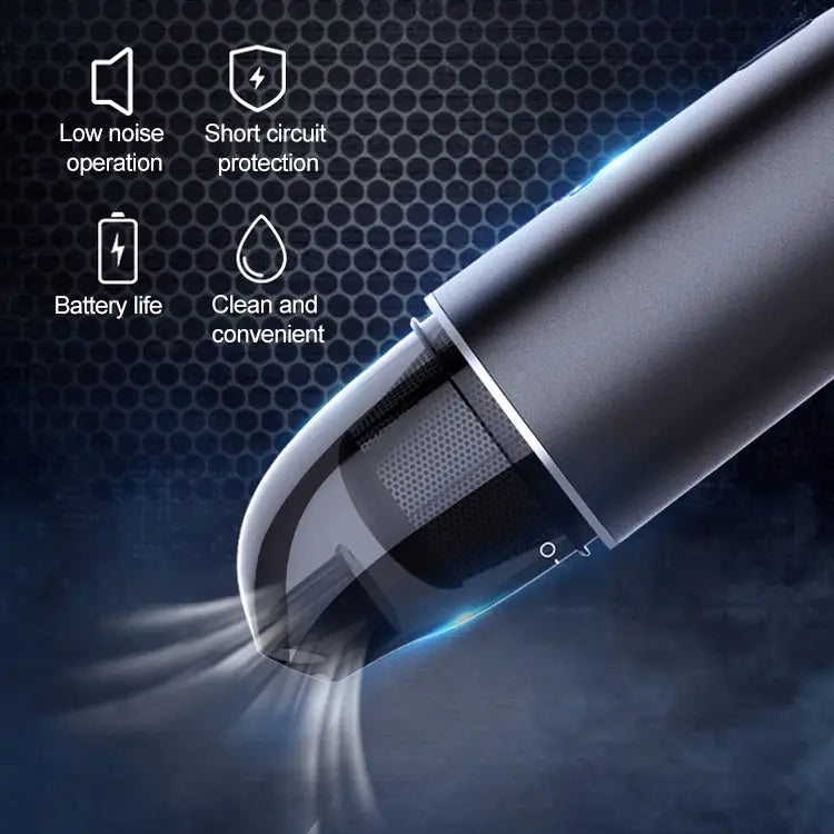 Car / Household Wireless Portable 90W Handheld Powerful Vacuum Cleaner Navy Blue - Navy Blue / Navy Blue