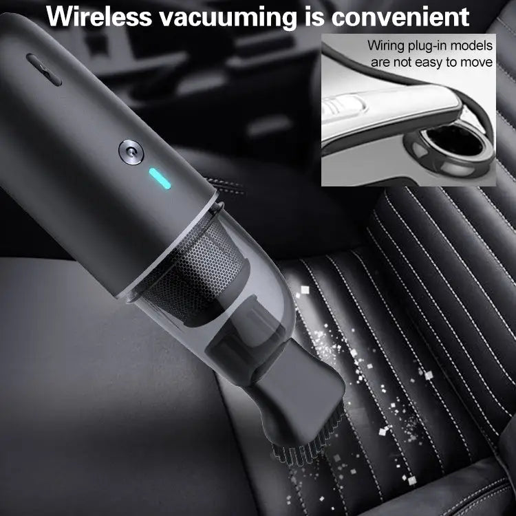Car / Household Wireless Portable 90W Handheld Powerful Vacuum Cleaner Navy Blue - Navy Blue / Navy Blue