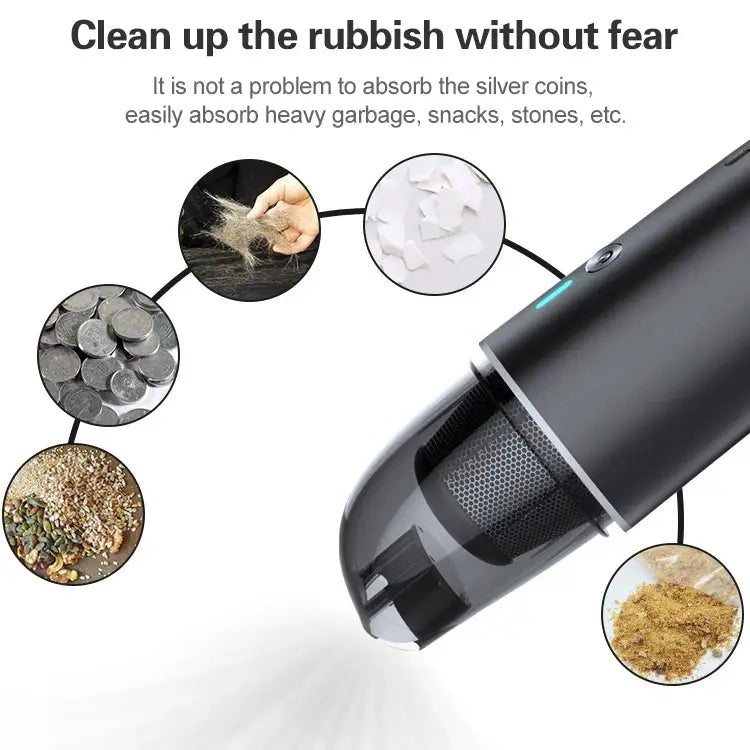 Car / Household Wireless Portable 90W Handheld Powerful Vacuum Cleaner Navy Blue - Navy Blue / Navy Blue