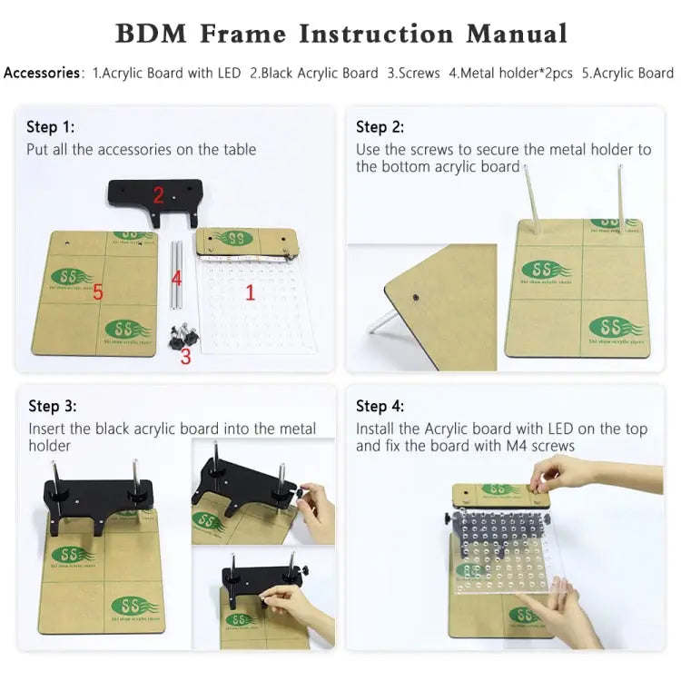 Car LED BDM Frame Holder BDM ECU Brush Test Stand with 4 Probe Pens BDM ECU Brush Test Stand - BDM ECU Brush Test Stand