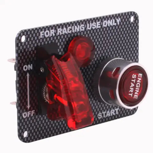 Carbon Fiber Flip-up Start Ignition Switch Panel and Accessories for Racing Sport Carbon Fiber - Carbon Fiber