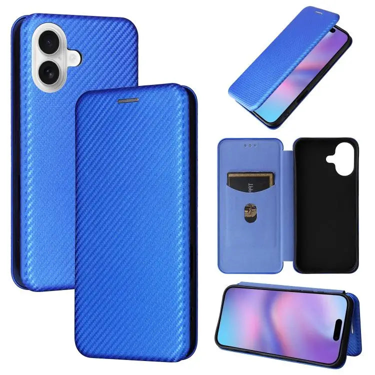 Carbon Fiber Texture Flip Leather Phone Case For iPhone 17 Pro Max For iPhone 17 Pro For iPhone 17 For iPhone 17 Air