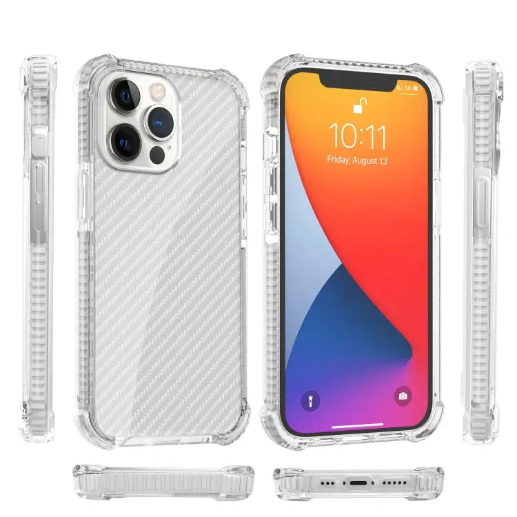 Carbon Fiber Texture Four-corner Shockproof Phone Case For iPhone 13 Pro Max For iPhone 13 Pro For iPhone 13 For iPhone