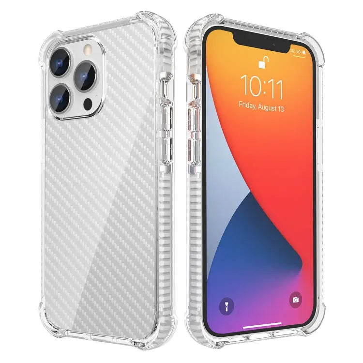 Carbon Fiber Texture Four-corner Shockproof Phone Case For iPhone 13 Pro Max For iPhone 13 Pro For iPhone 13 For iPhone