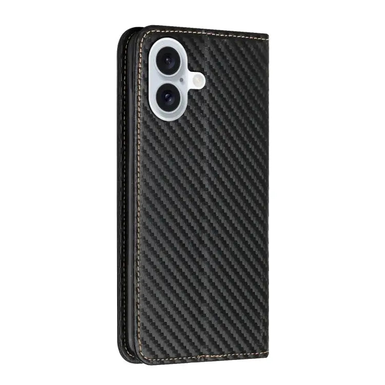 Carbon Fiber Texture Magnetic Flip Leather Phone Case - Apple Accessories
