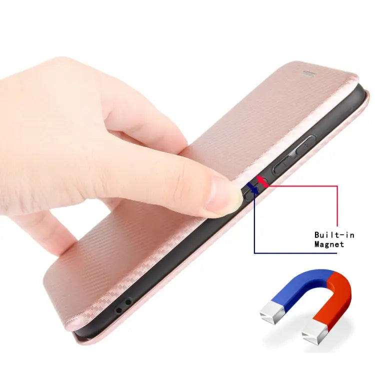 Carbon Fiber Texture Magnetic Horizontal Flip TPU + PC + PU Leather Case with Card Slot For iPhone 7 / 8 / SE 2020 / SE