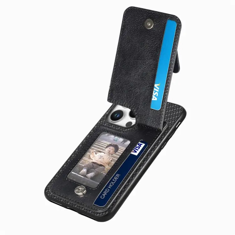 Carbon Fiber Vertical Flip Zipper Phone Case For iPhone 16 For iPhone 15 Pro Max For iPhone 15 Pro For iPhone 15 Plus