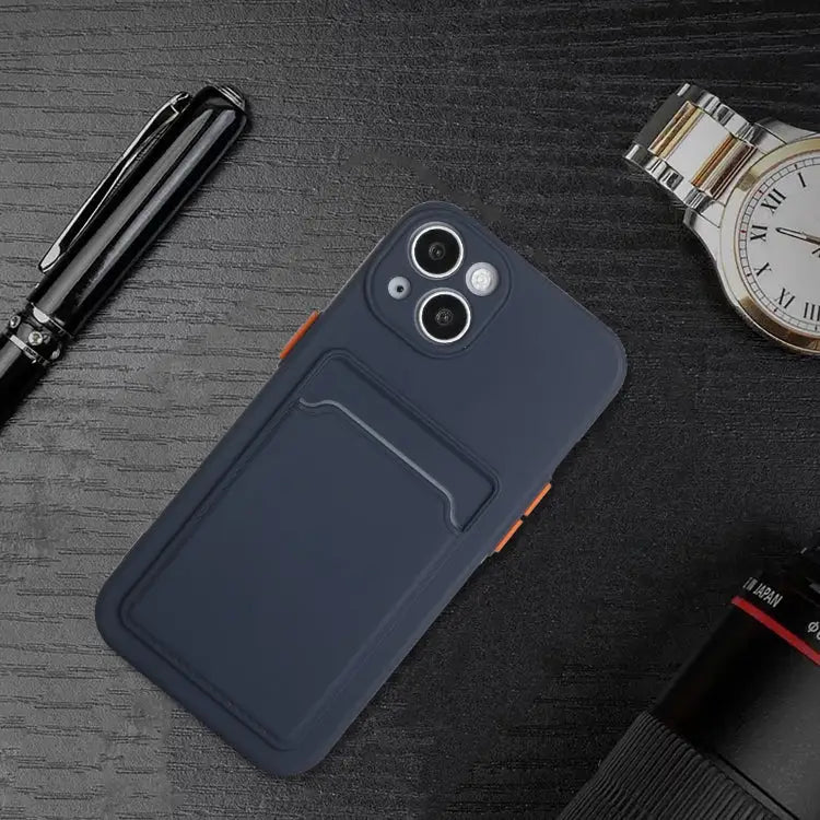 Card Slot Design Shockproof TPU Phone Case - Apple Accessories