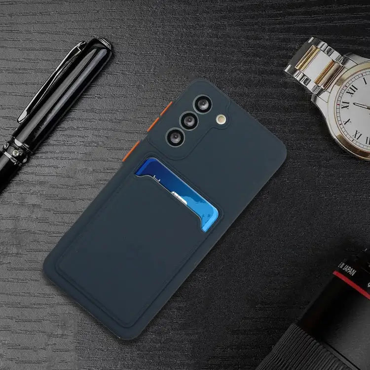 Card Slot Design Shockproof TPU Phone Case For Samsung Galaxy S22 5G For Samsung Galaxy S22+ 5G - Samsung Accessories