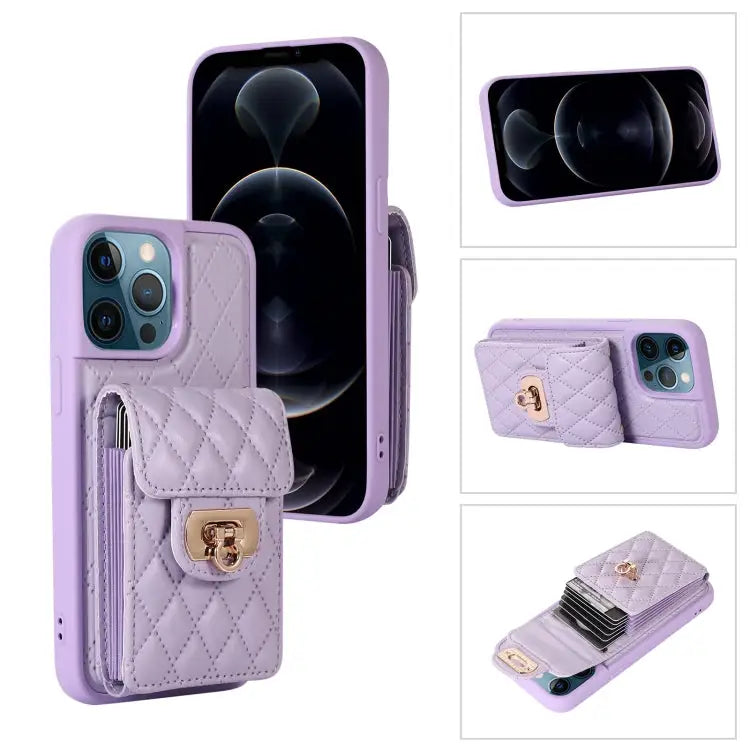 Card Slot Leather Phone Case with Short Lanyard For iPhone 12 / 12 Pro For iPhone 11 Pro Max For iPhone 11 Pro
