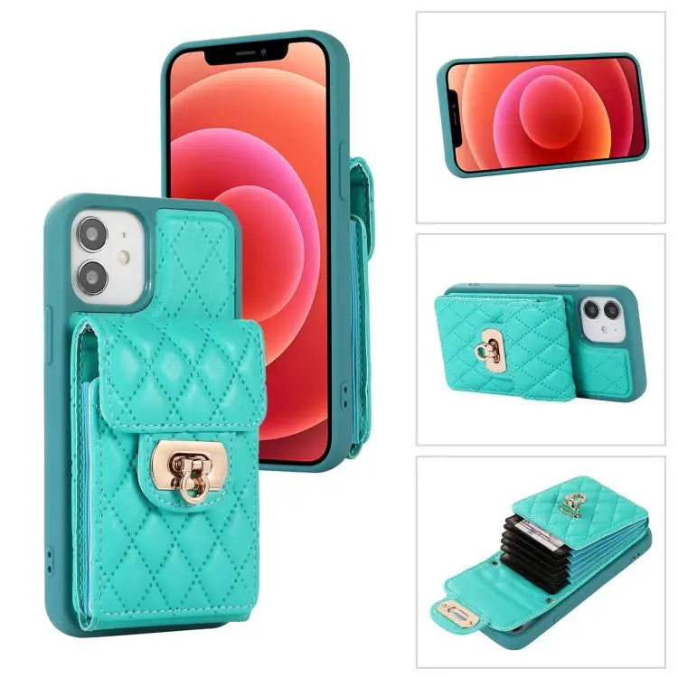 Card Slot Leather Phone Case with Short Lanyard For iPhone 12 / 12 Pro For iPhone 11 Pro Max For iPhone 11 Pro