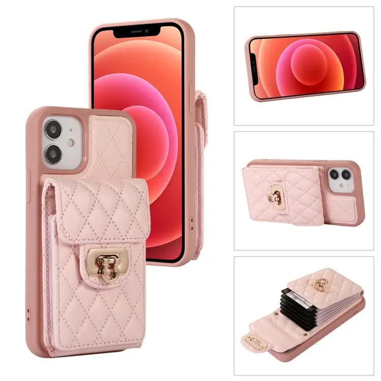 Card Slot Leather Phone Case with Short Lanyard For iPhone 12 / 12 Pro For iPhone 11 Pro Max For iPhone 11 Pro