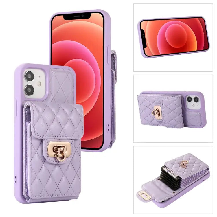 Card Slot Leather Phone Case with Short Lanyard For iPhone 12 / 12 Pro For iPhone 11 Pro Max For iPhone 11 Pro
